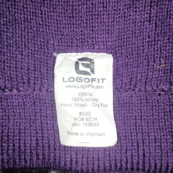 Women's Purple Knit Hat - Picture 2 of 5